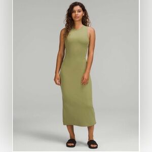 Lululemon All Aligned Midi Dress in Bronze Green Size 12